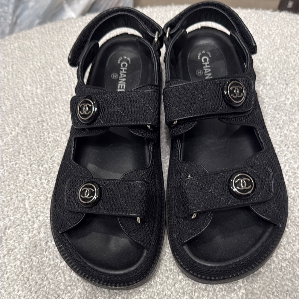 Chanel Black Sandals